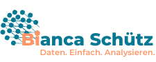 logo, Bianca Schuetz, Daten, Einfach, Analysieren, blau